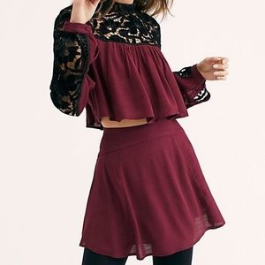 Free People Two Hearts Embroidered Set